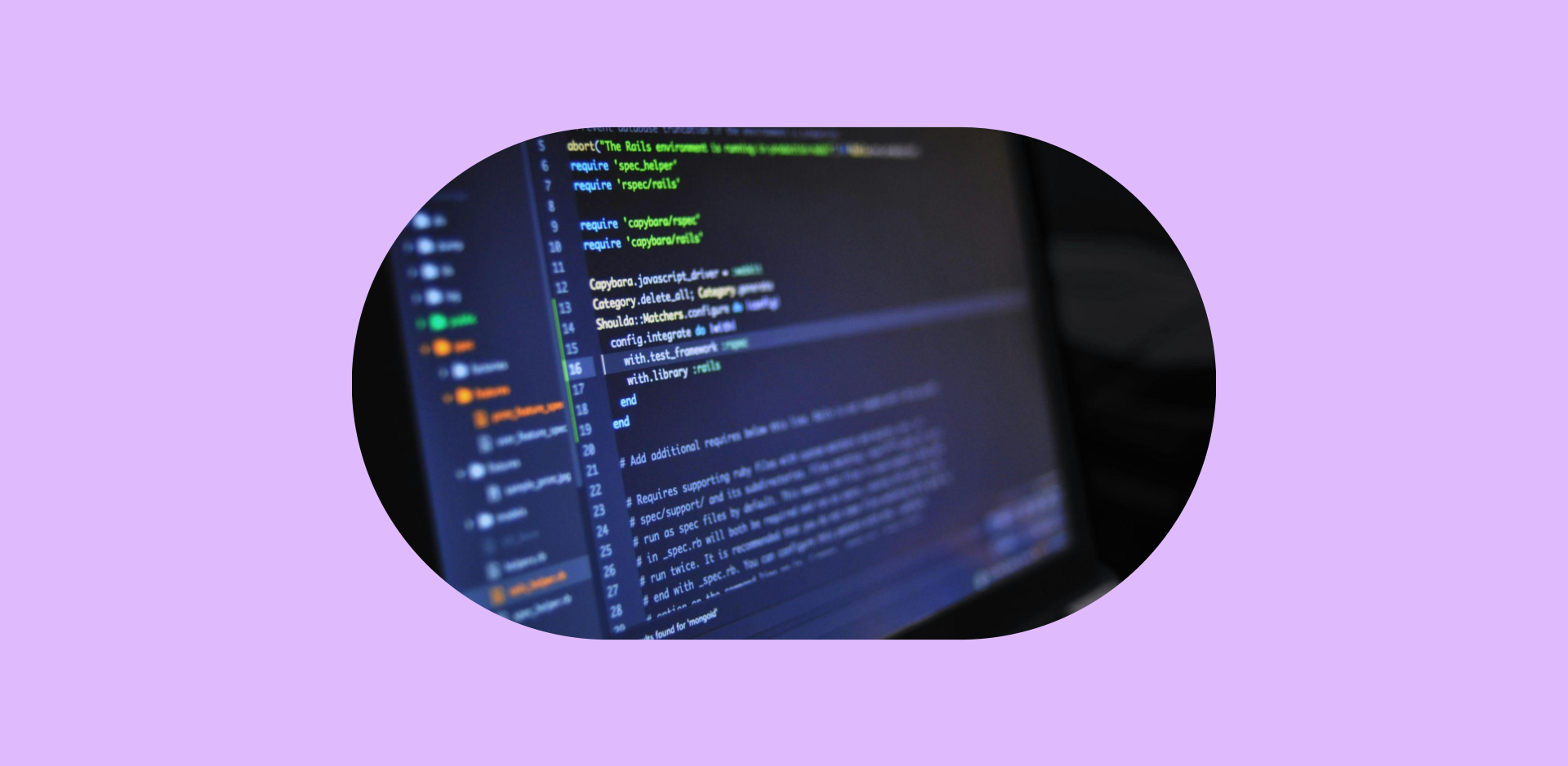 A computer screen showing code