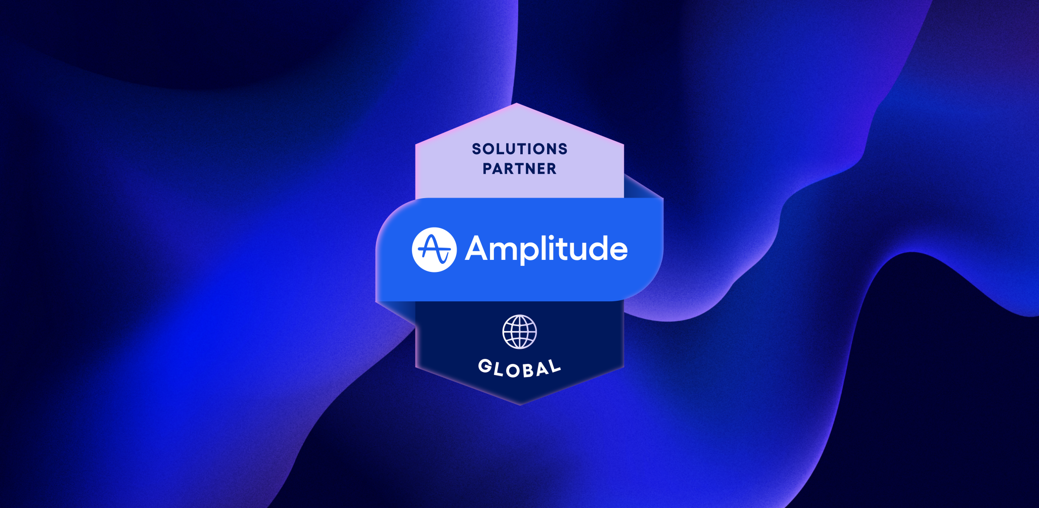 Amplitude Global Solutions Partner Monks announcement banner and badge