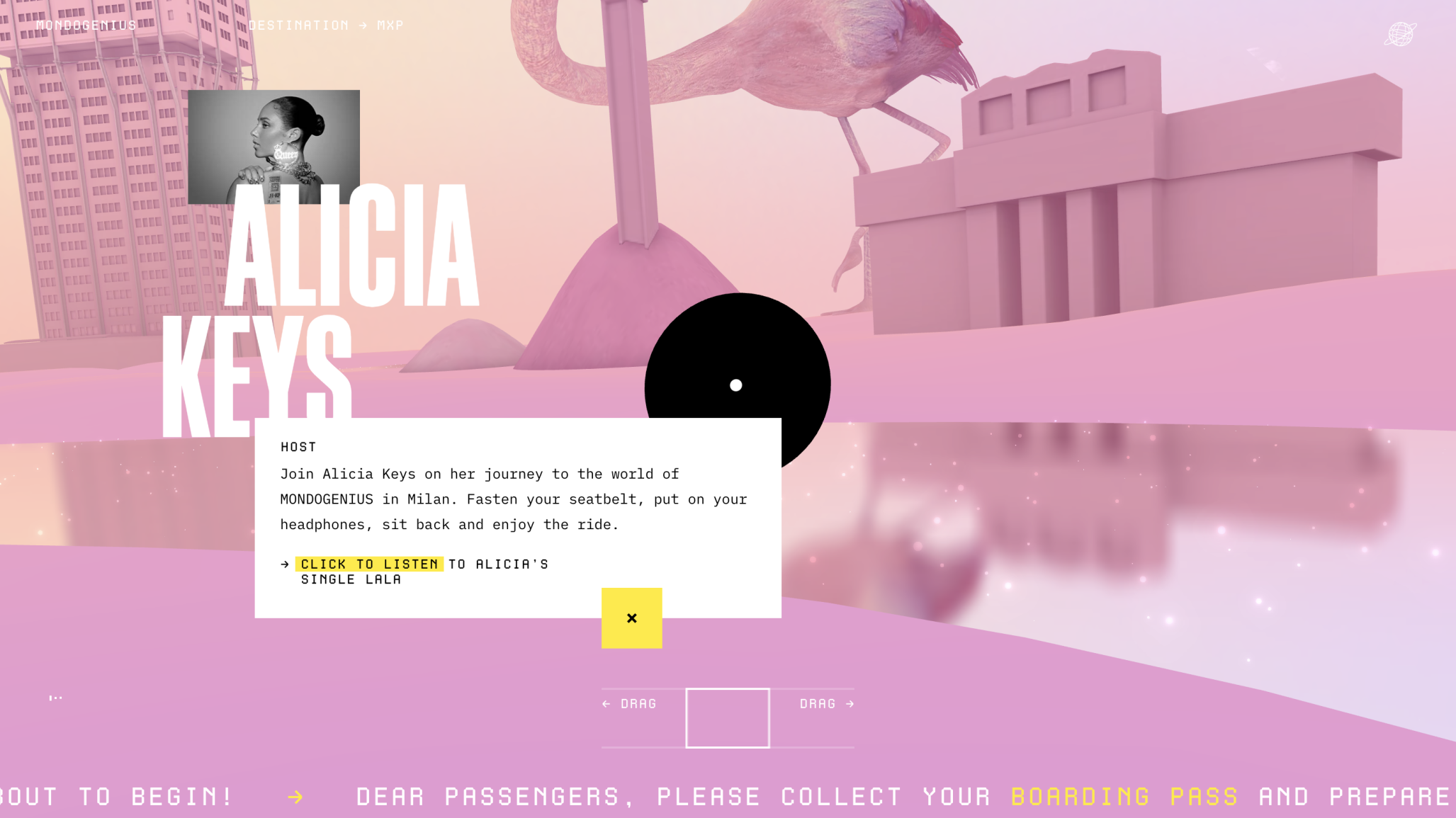 Moncler's mondogenius platform interface homepage