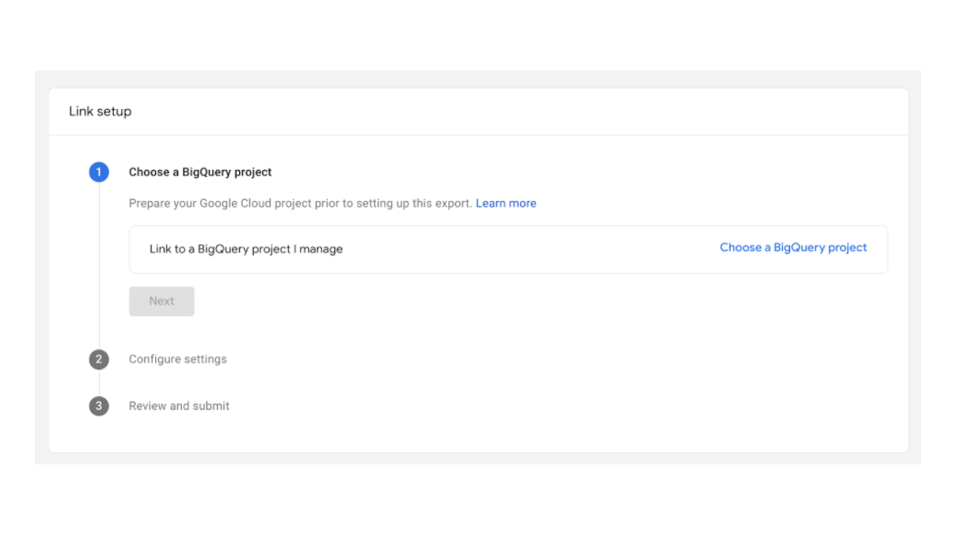 Google analytics interface