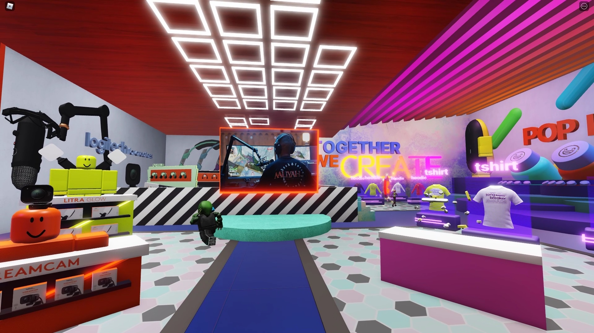Inside the merch store within Roblox for the Song Breaker Awards