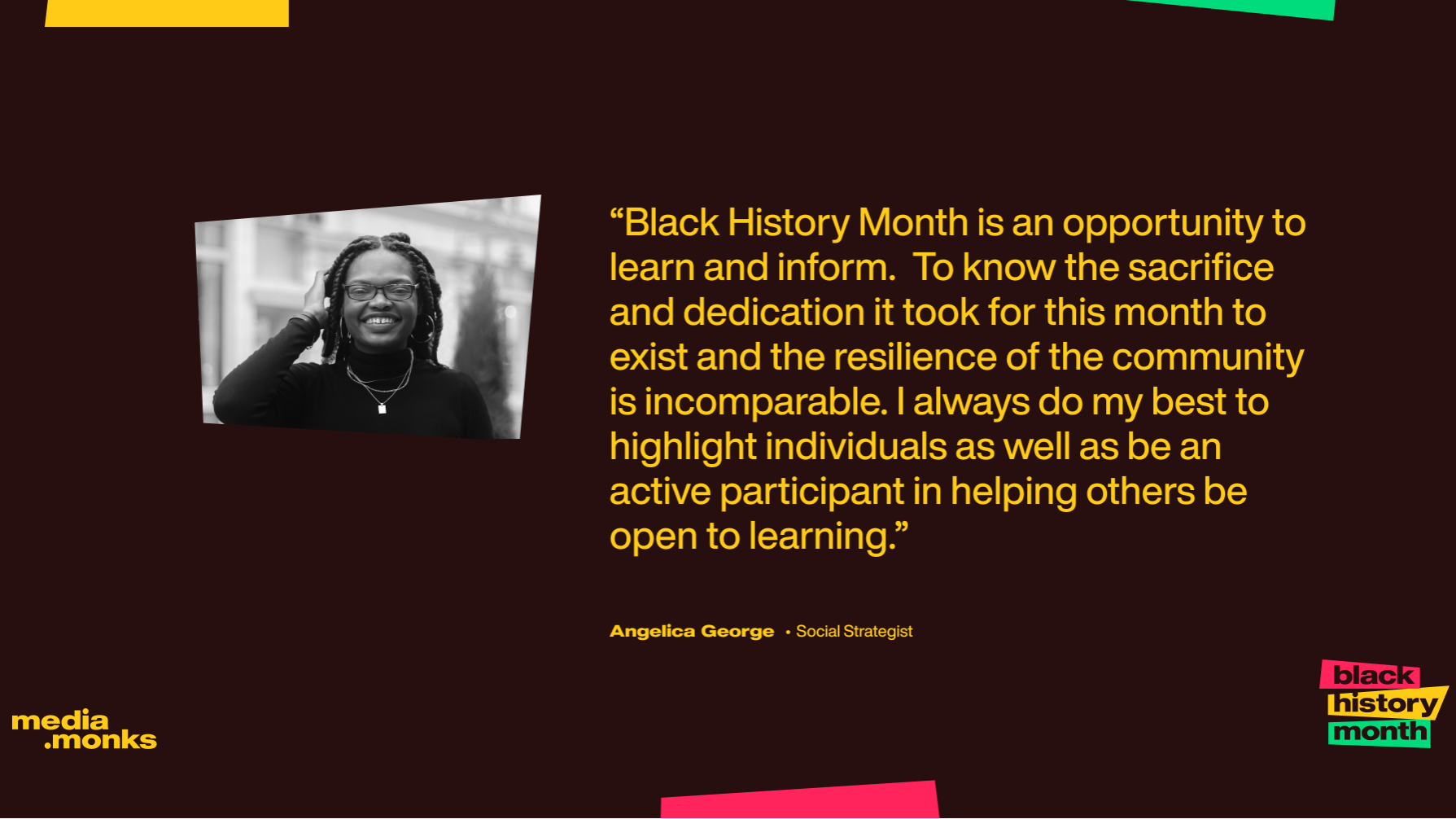 Angelica George BHM quote