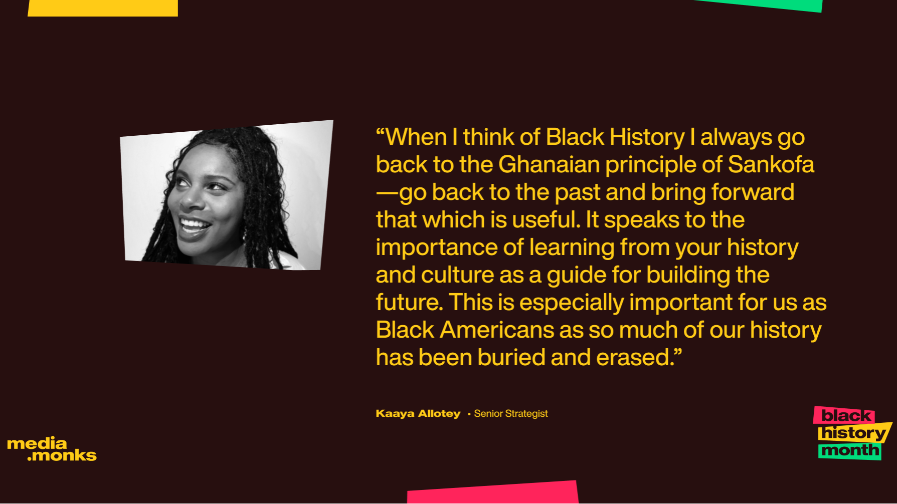 Kaaya Allotey BHM quote