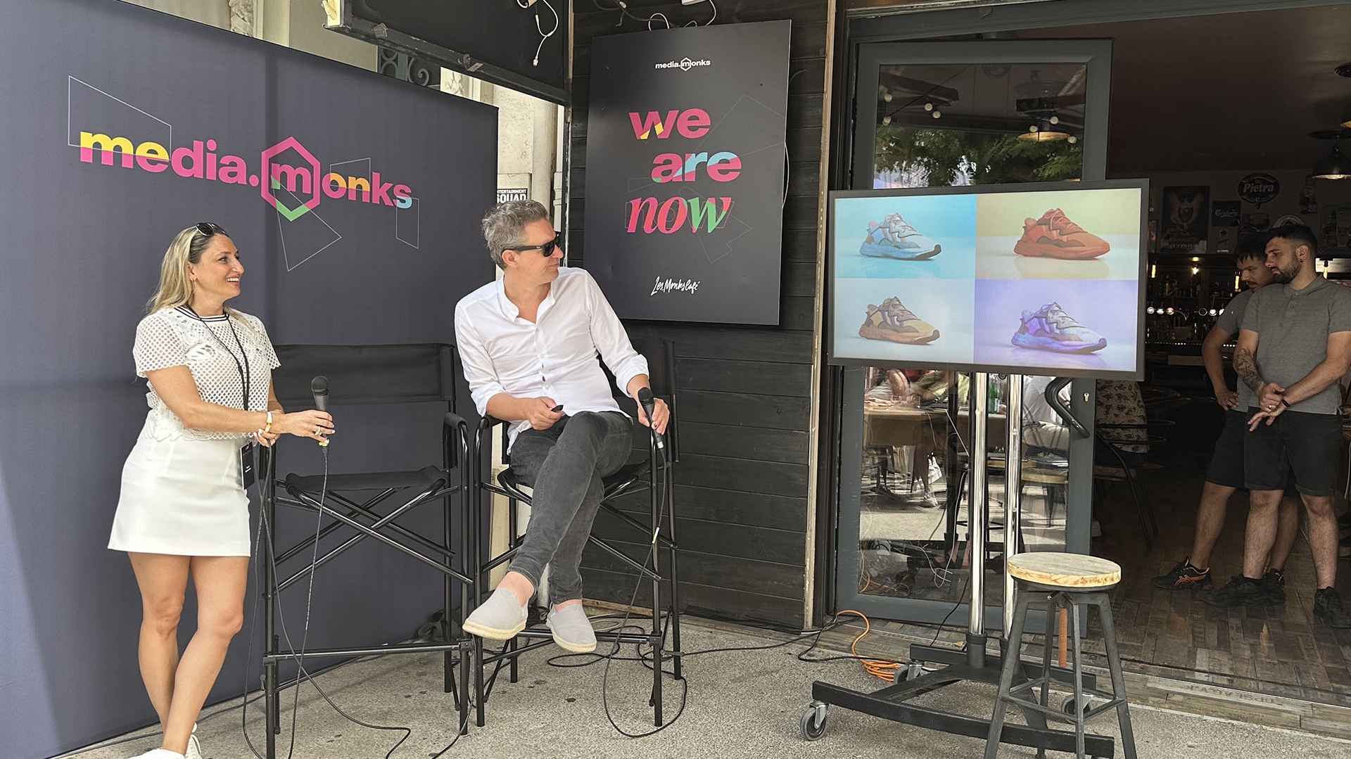 Media.Monks presenting on AI at Les Monks cafe in Paris