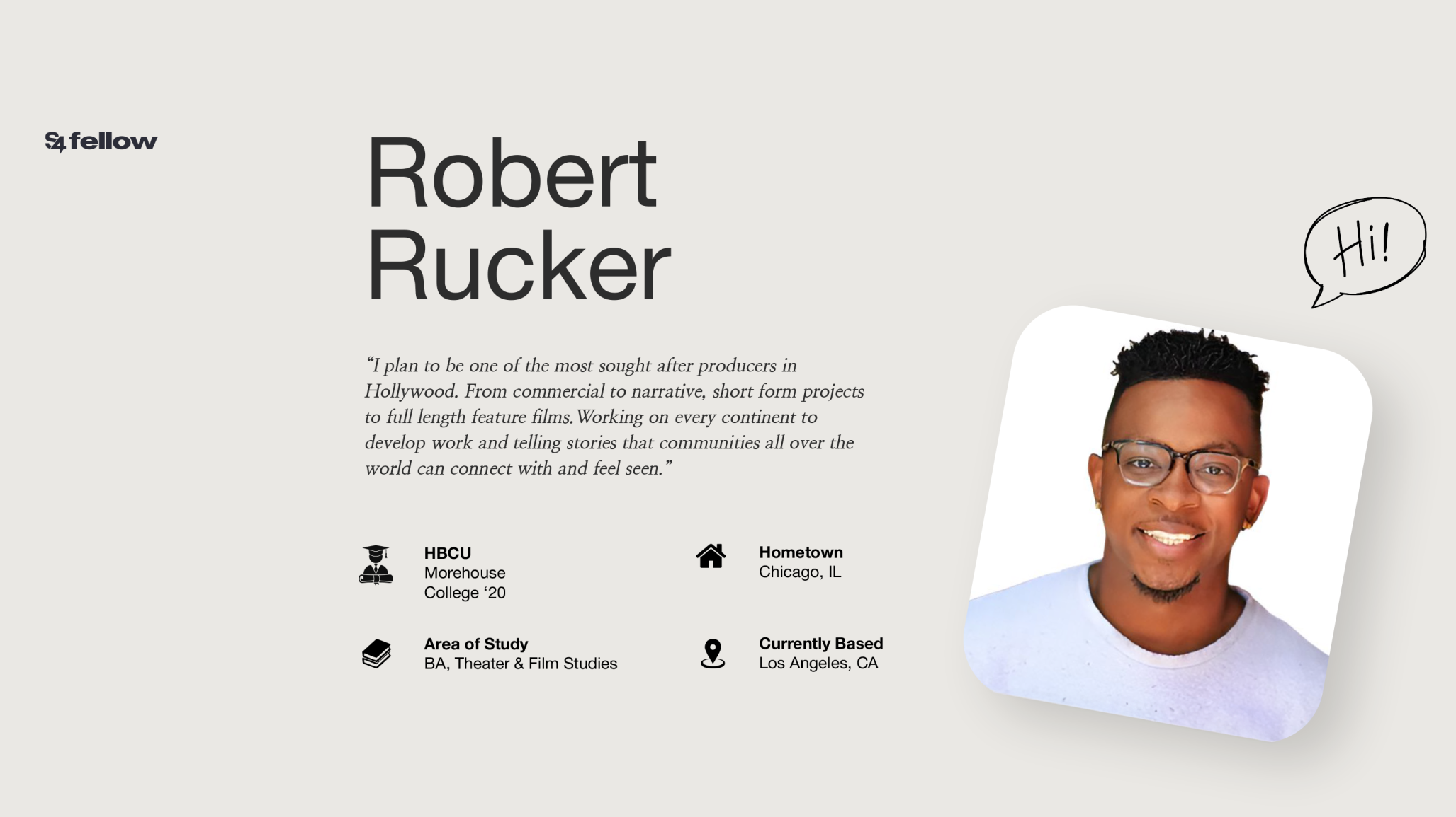 Information and headshot of S4 Fellow Robert Rucker