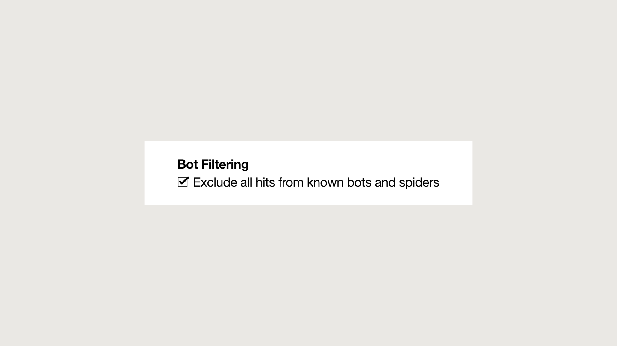 bot filtering check box image