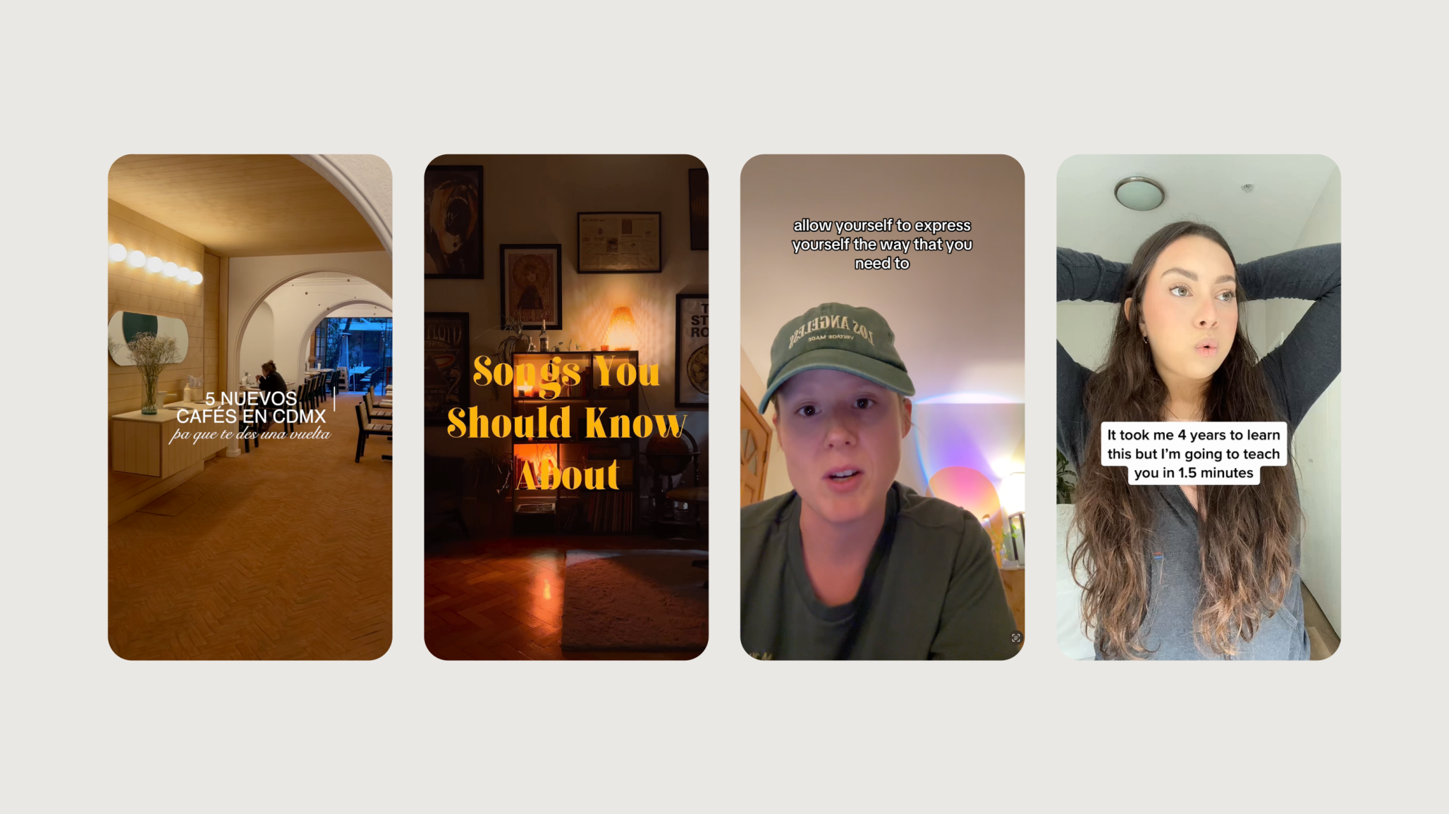 compilation of screenshots from different TikTok videos
