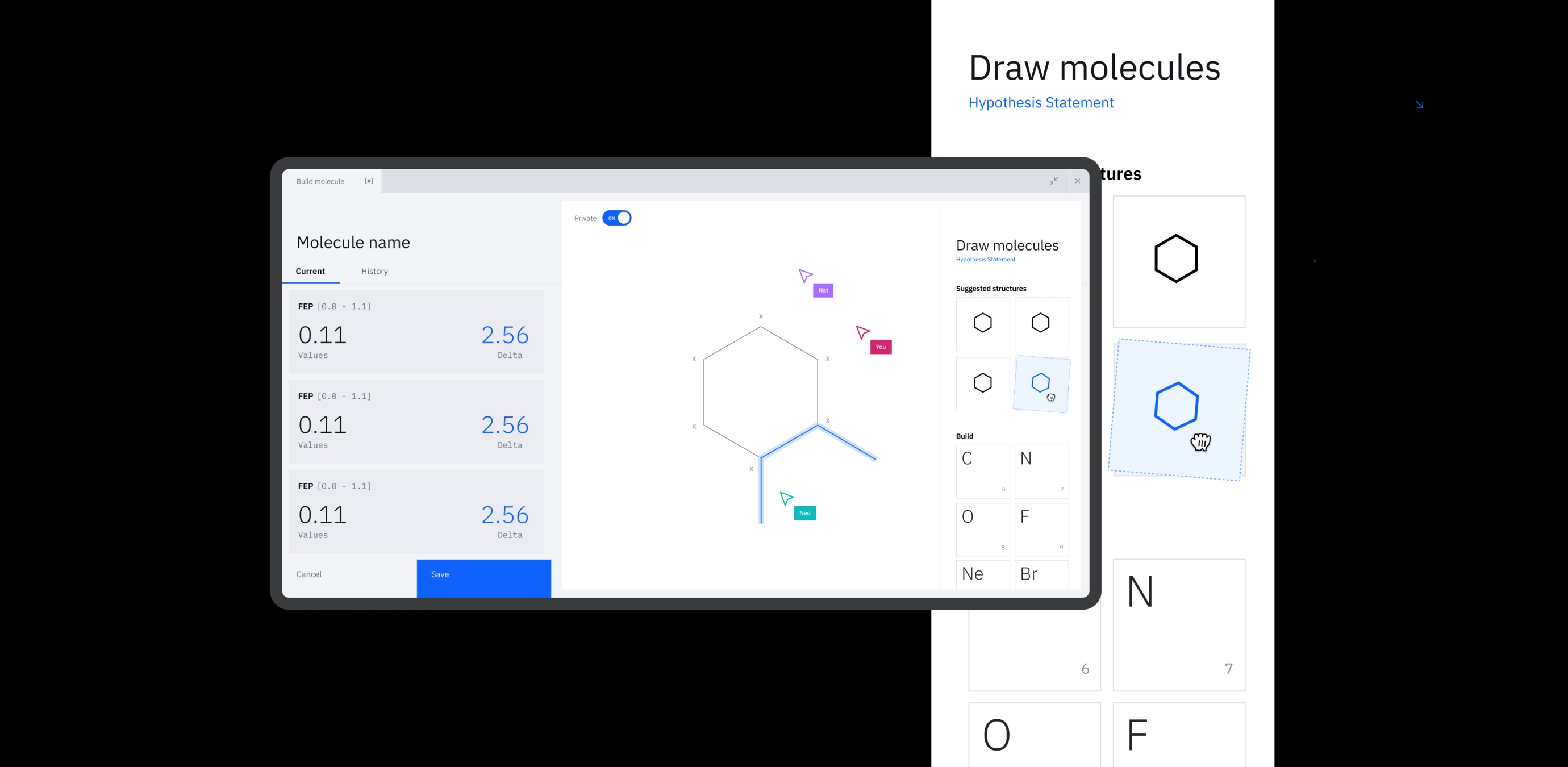 IBM tool web interface on desktop and mobile