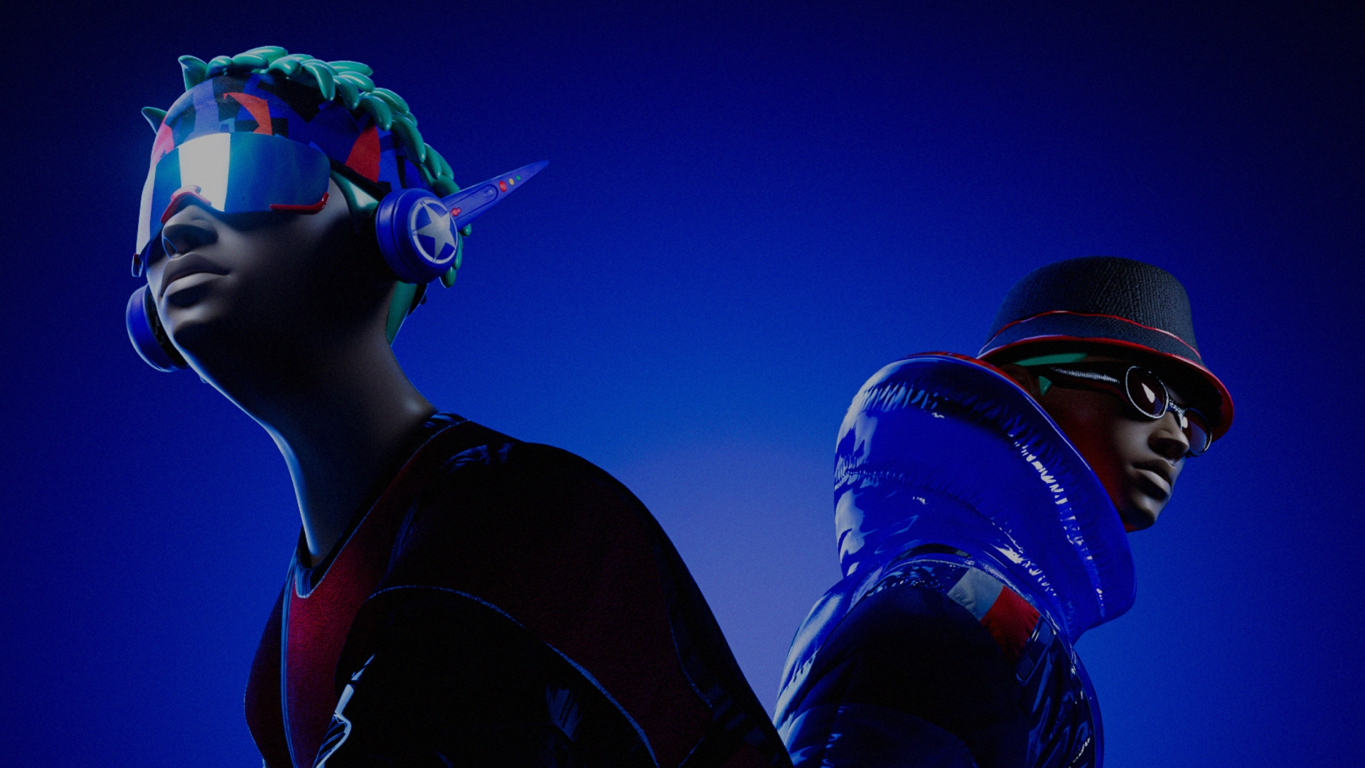 Avatars wearing adidas fashion gear