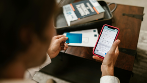 A person on their cellphone shopping on amazon