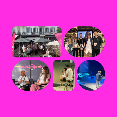 collage of photos of people on stage at Cannes Lions 2023