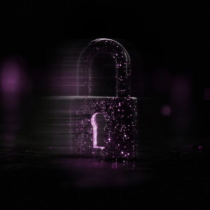 A bunch of lights in a lock form portraying data privacy