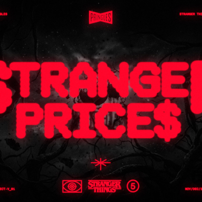 Stranger Prices logo for the Pringles x Stranger Things collaboration