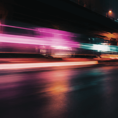 Abstract image of lights in a city