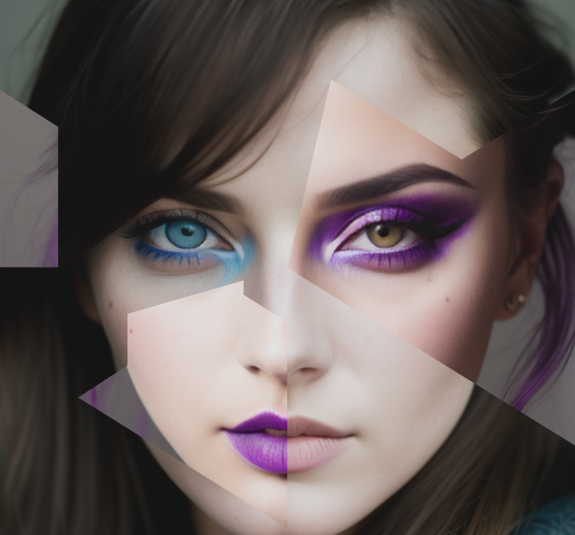 Collage image of a woman.