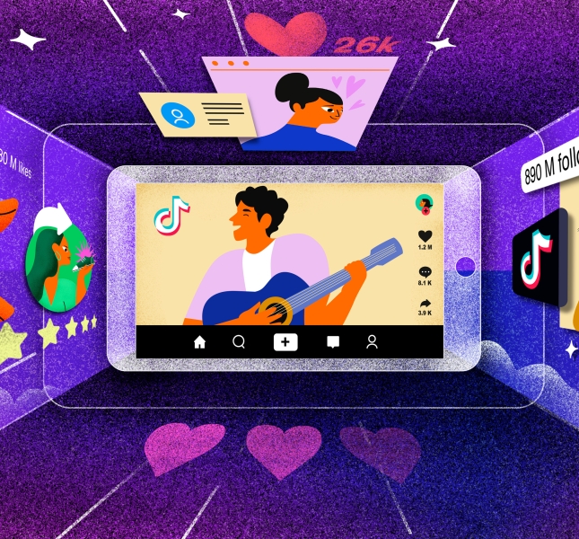 illustration showing memes