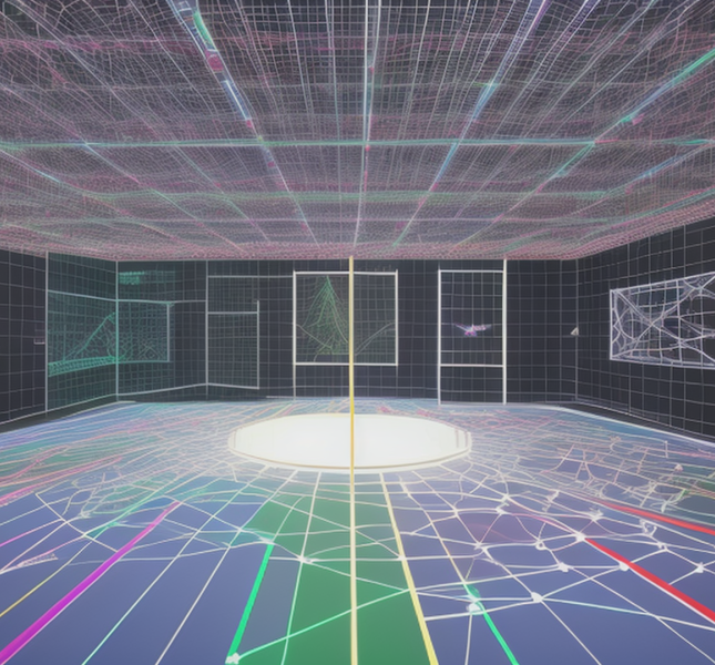 Abstract image of a virtual room