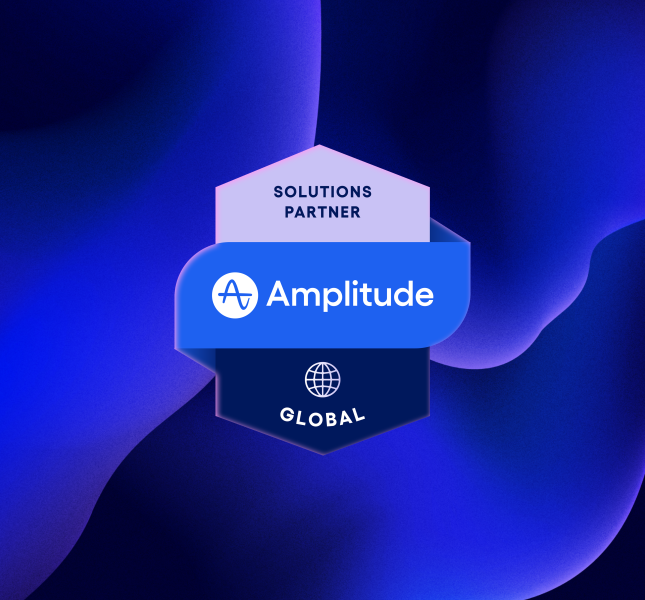 Amplitude Global Solutions Partner Monks announcement banner and badge