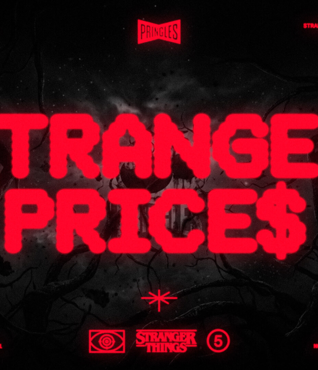 Stranger Prices logo for the Pringles x Stranger Things collaboration