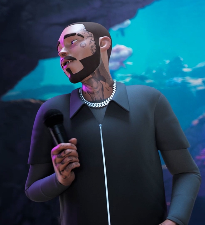 Post Malone in the virtual P25 concert