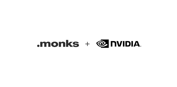 Monks logo + NVIDIA logo in black