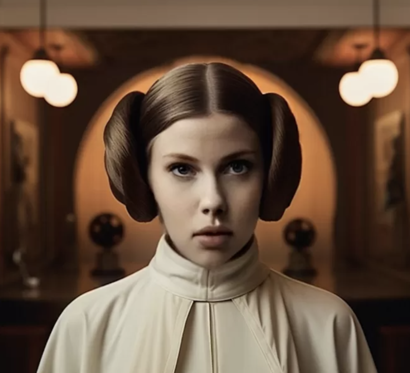an AI generated Leia from star wars