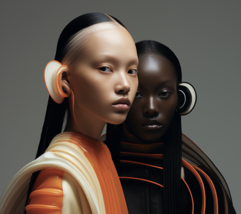 Ai generated art of two models