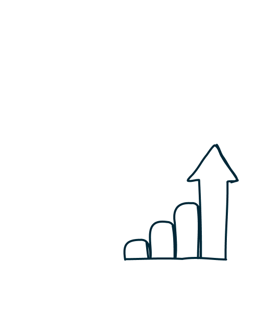 A line graph trending upwards