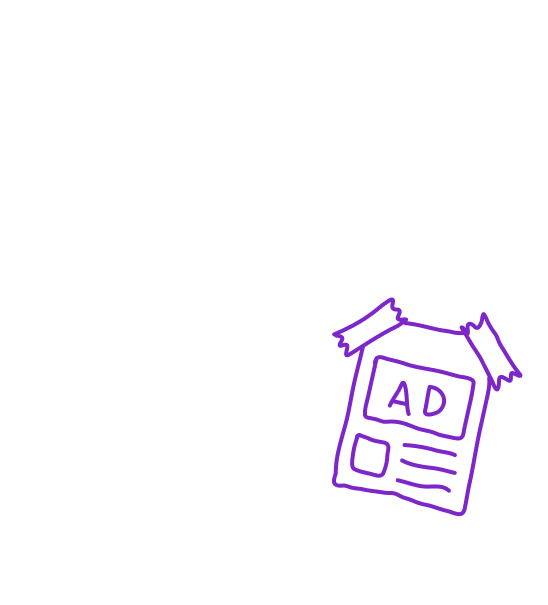 a illustration of an ad in a newspaper