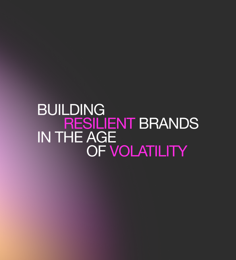 cover of a report that reads, "Building Resilient Brands in the Age of Volatility"
