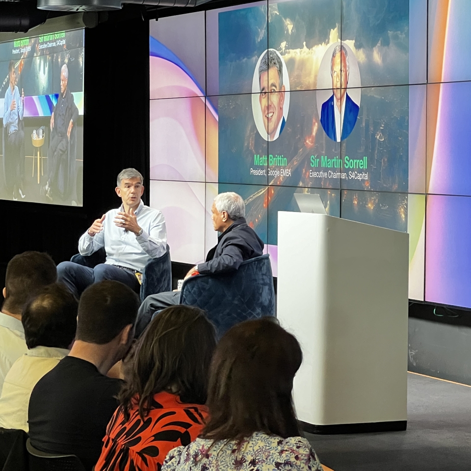 Sir Martin Sorrell and Matt Brittin fireside chat