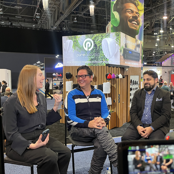 Dave Meeker speaking on the CES floor