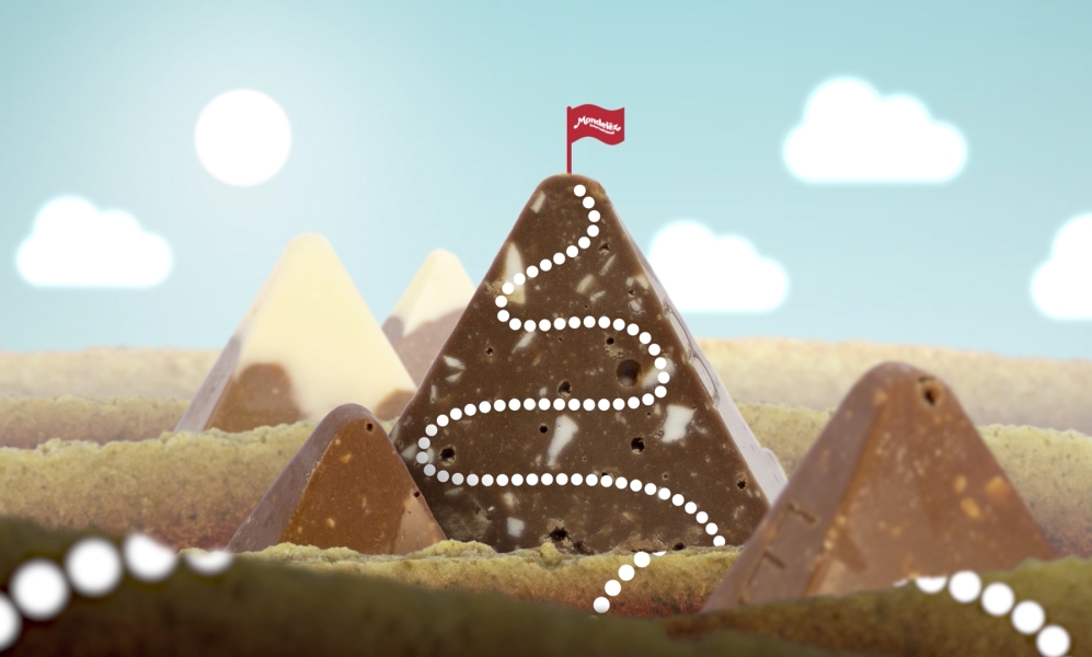 A cookie and brownie mountain