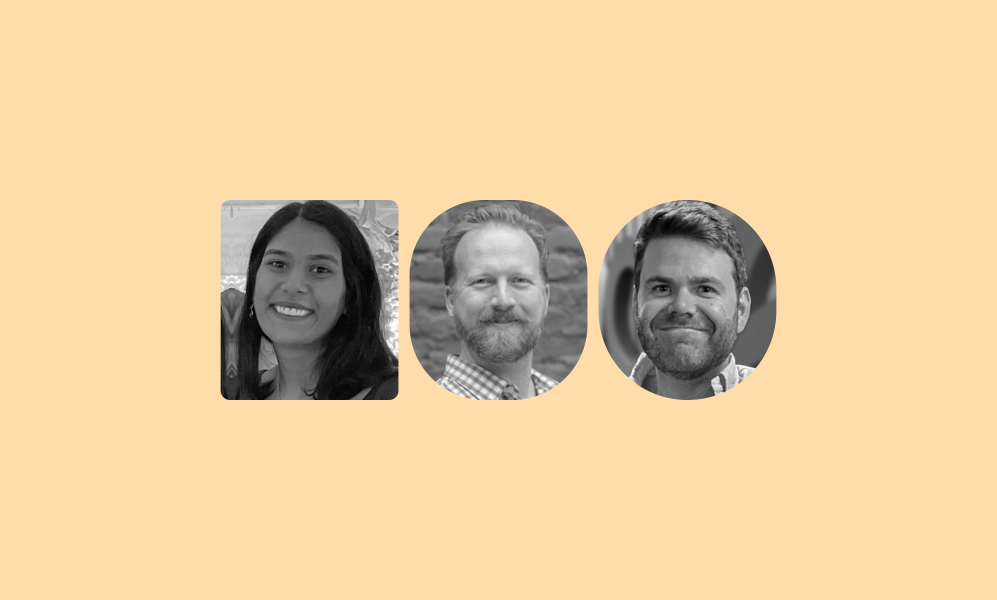 Three speaker headshots