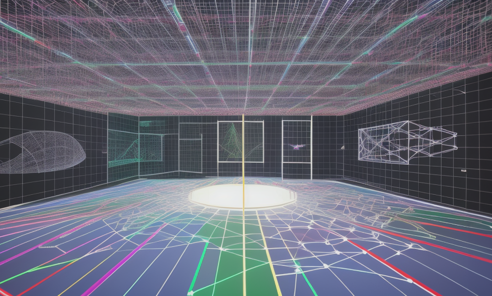 Abstract image of a virtual room