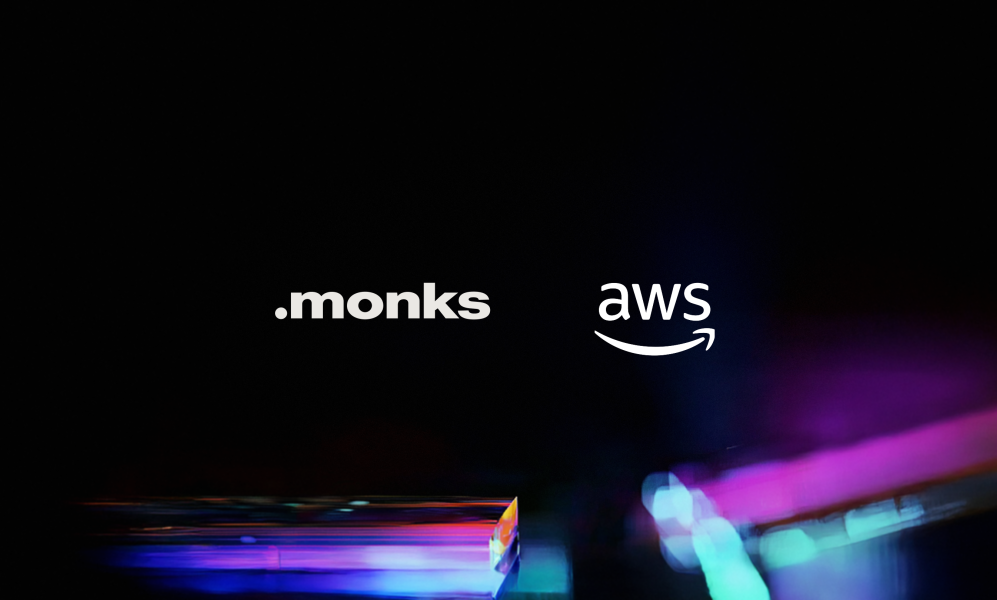 Image of the Monks and AWS logos side-by-side against a black backdrop.