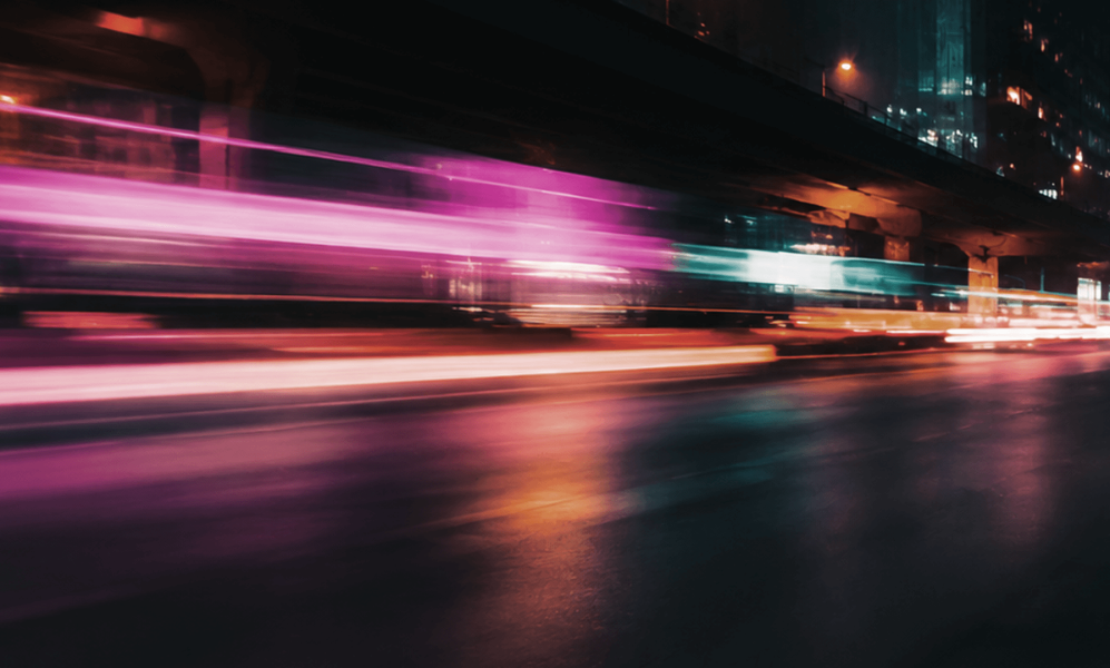 Abstract image of lights in a city