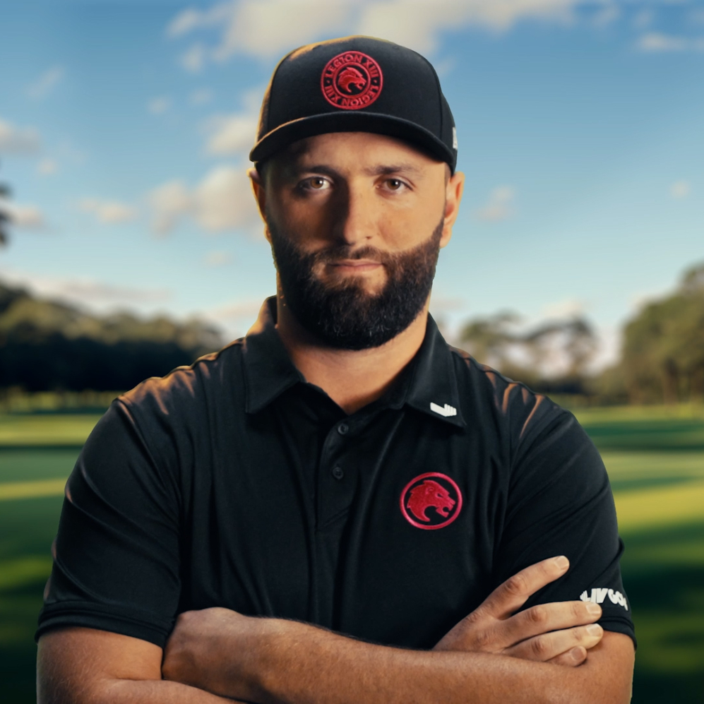 Jon Rahm standing on a golf course