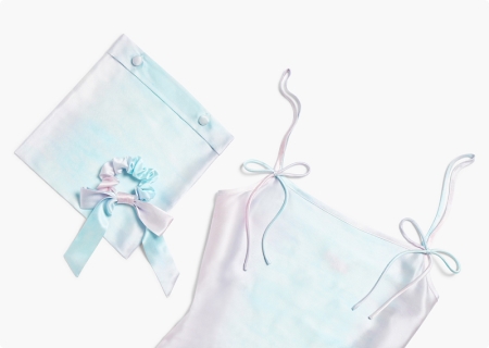 clothing items lying on a white background