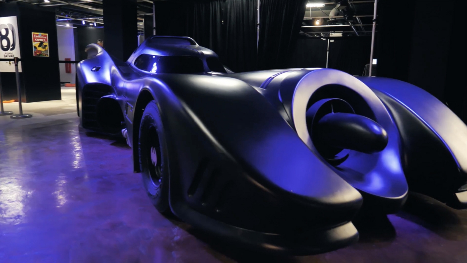 Batmobile on display in the Batman Experience