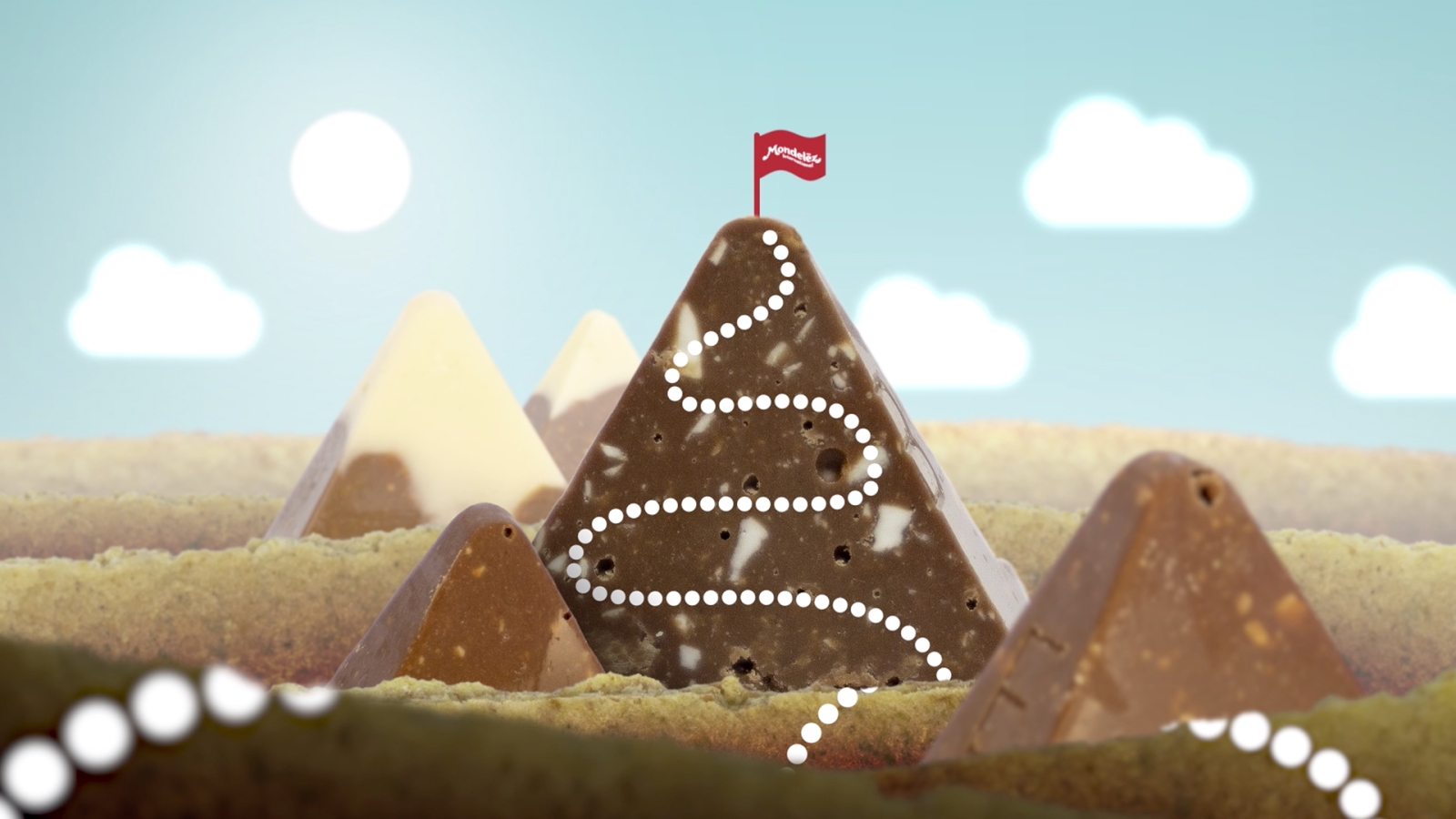 A cookie and brownie mountain