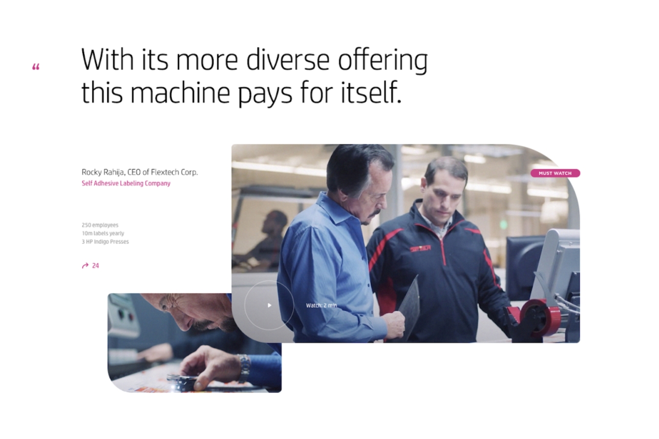 HP Possibility City website screenshot of people working together