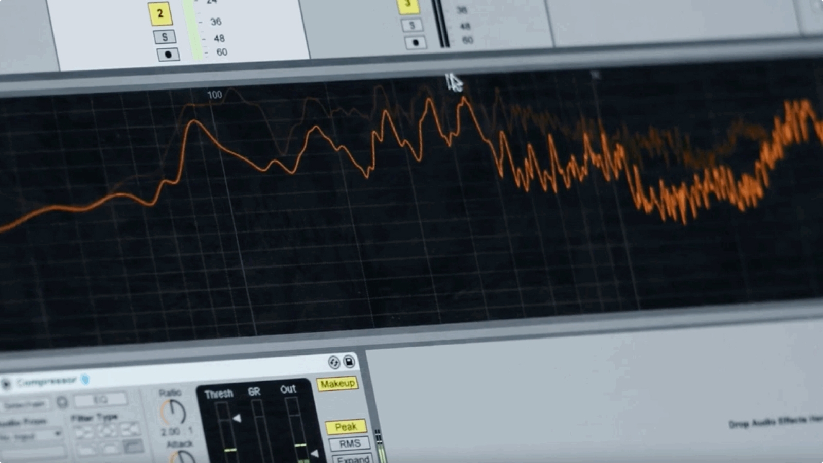 Graph on computer screen