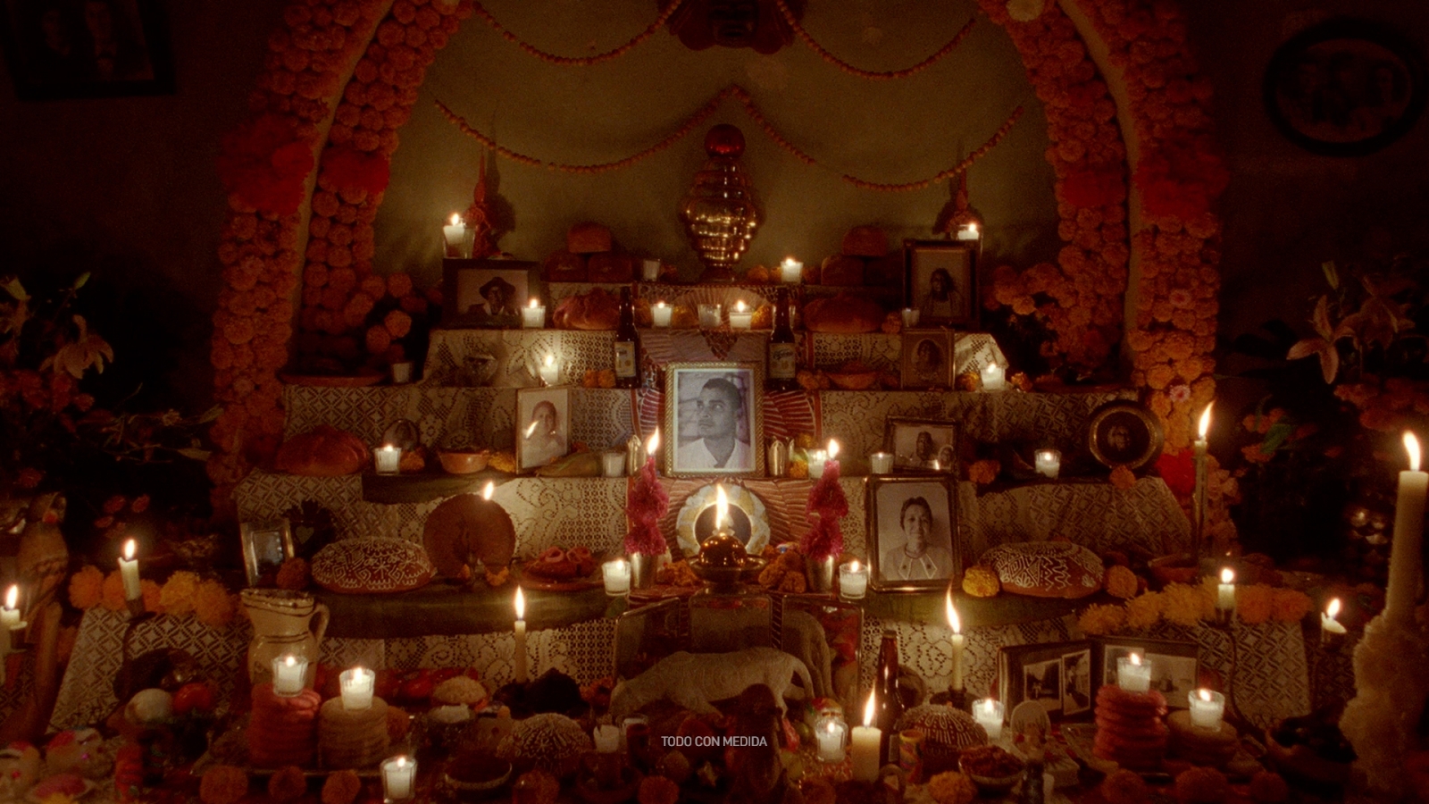 candles light up an alter