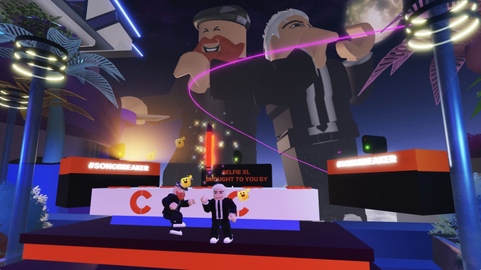 Roblox avatars dancing on the red carpet