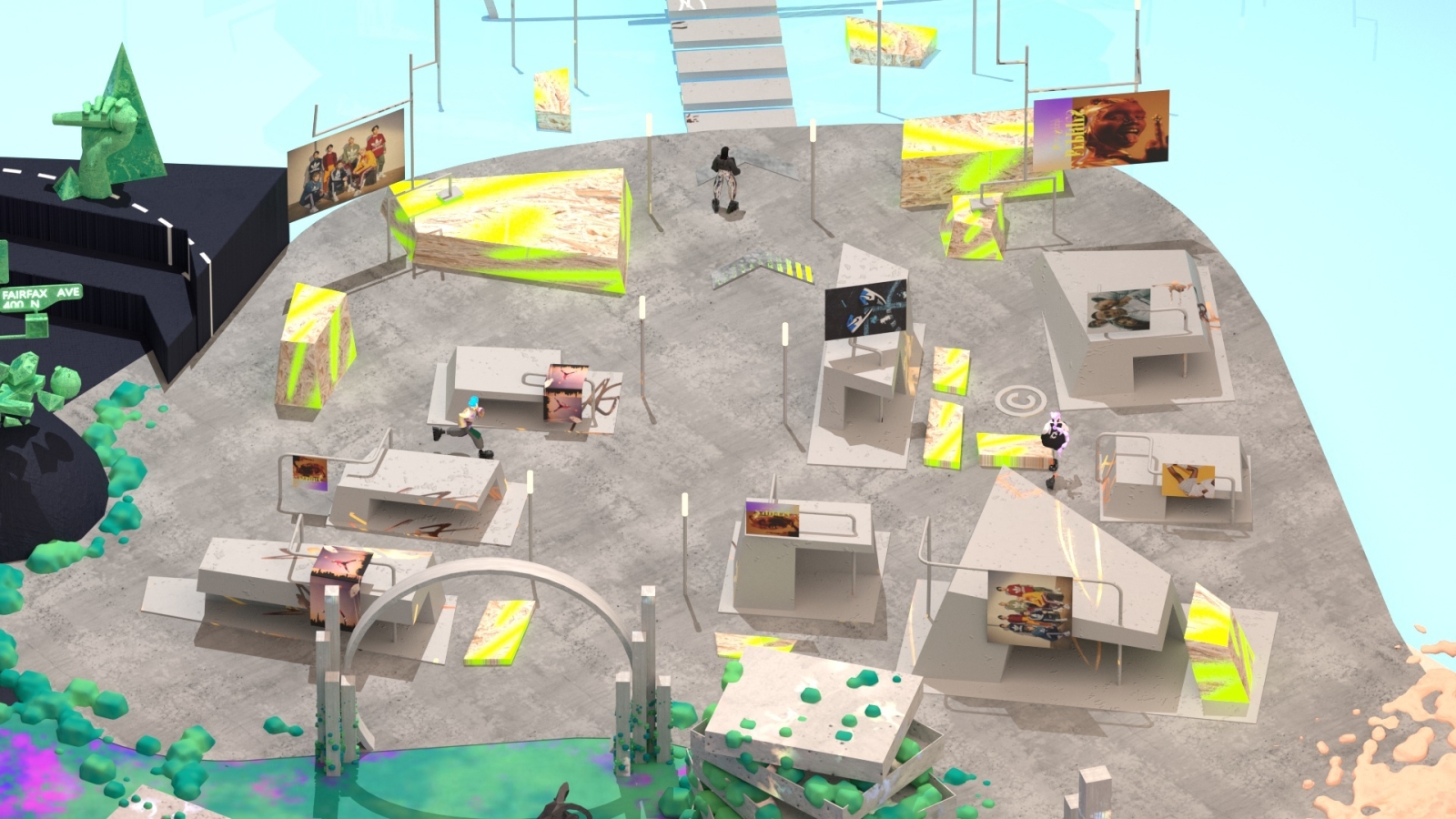 A overview of the map in ComplexLand