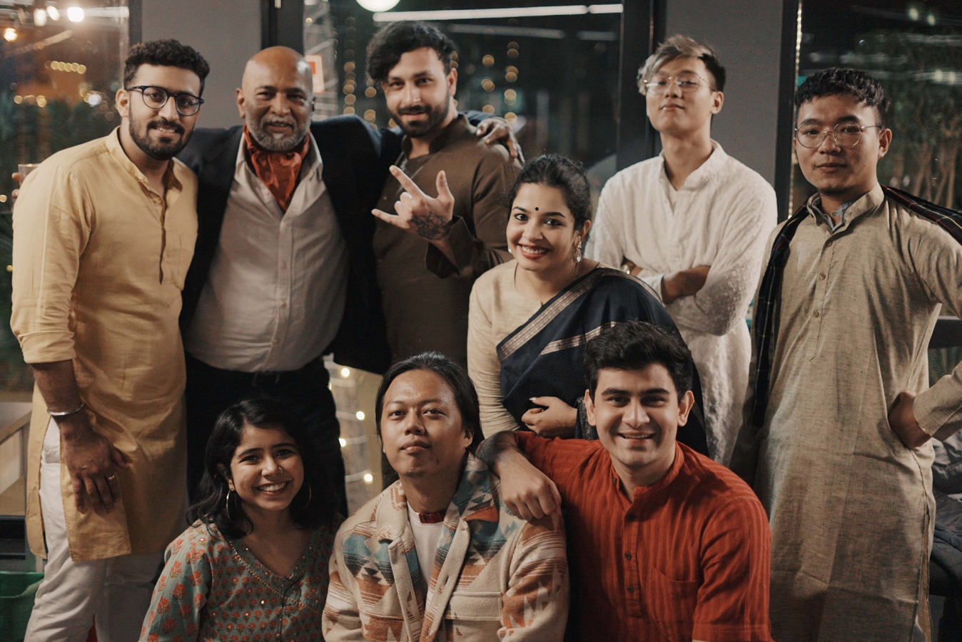 Employees celebrate Diwali together