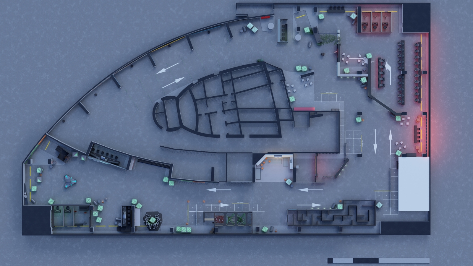 VALORANT map from a birdseye view