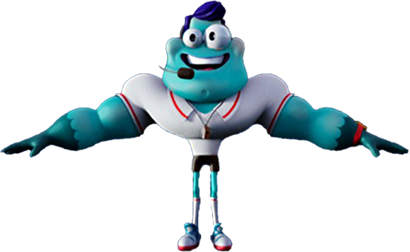 Terry a blue 3D animated character