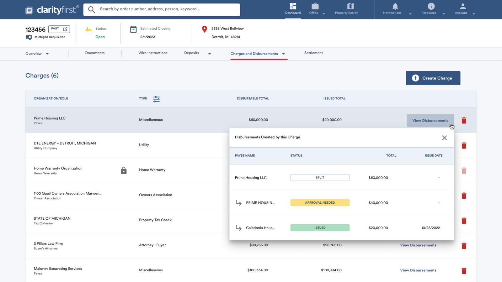 First American software running on a laptop